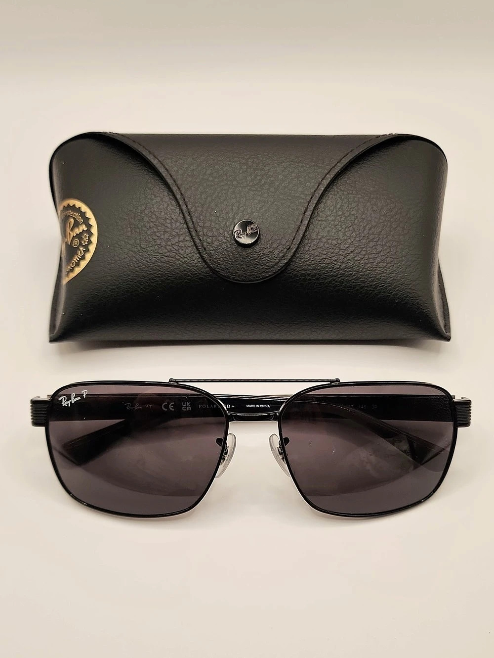 Ray-Ban RB3542 Polarized Sunglasses Black & Purple